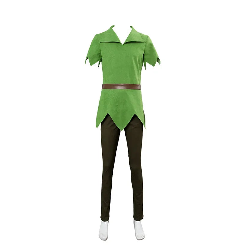 Neverland Fantasy Peter Pan Cosplay Costume Set - Perfect for Halloween and Carnivals