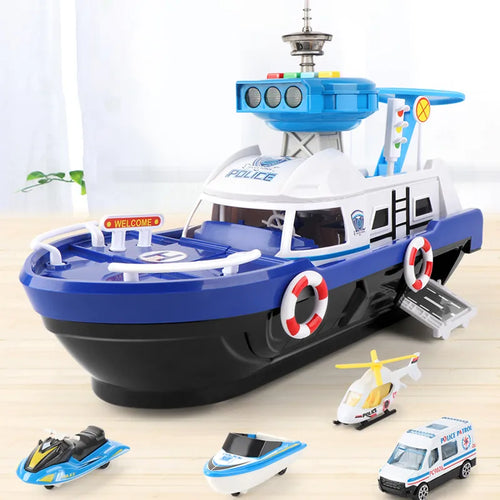 Big Size Music Boat Simulation Track Inertia Toy with 3 Cars and 1 ToylandEU.com Toyland EU