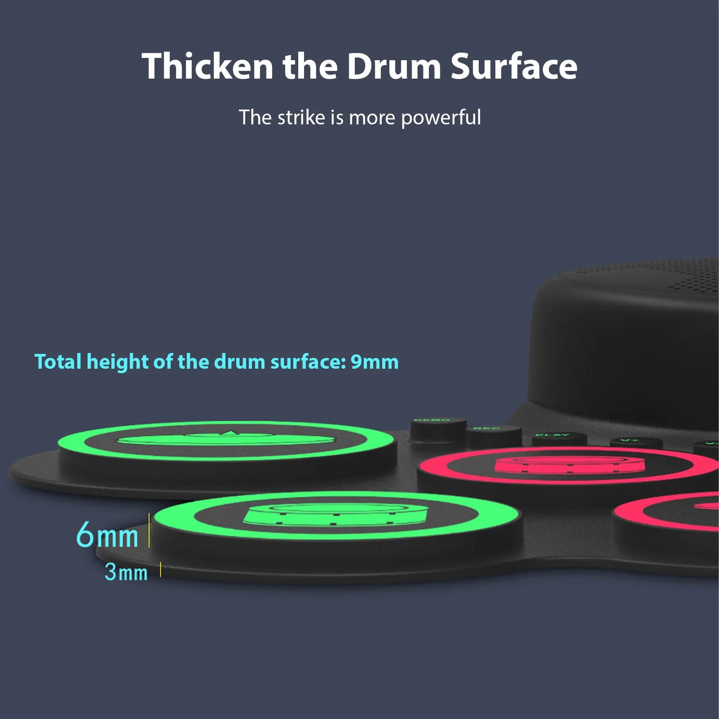 Portable Electronic Drum Set With Built In Games For Learning