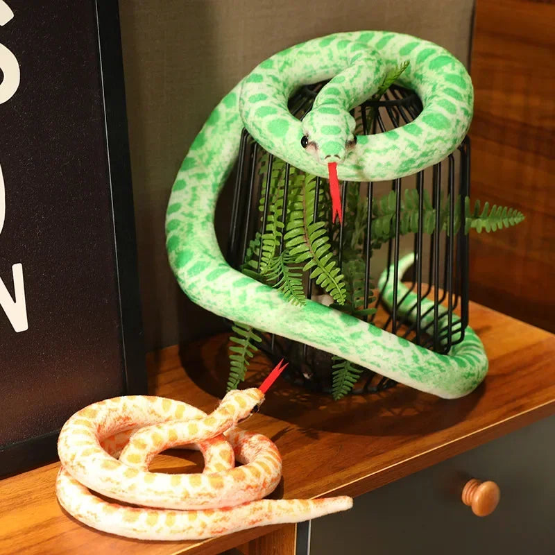 Giant Snake Plush | Gold Coiled Design | Toylandeu™