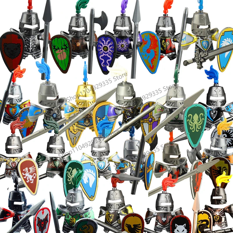 Micro Blocks | Medieval Knight Figures | Plastic Model Kit | Ages 14 Plus