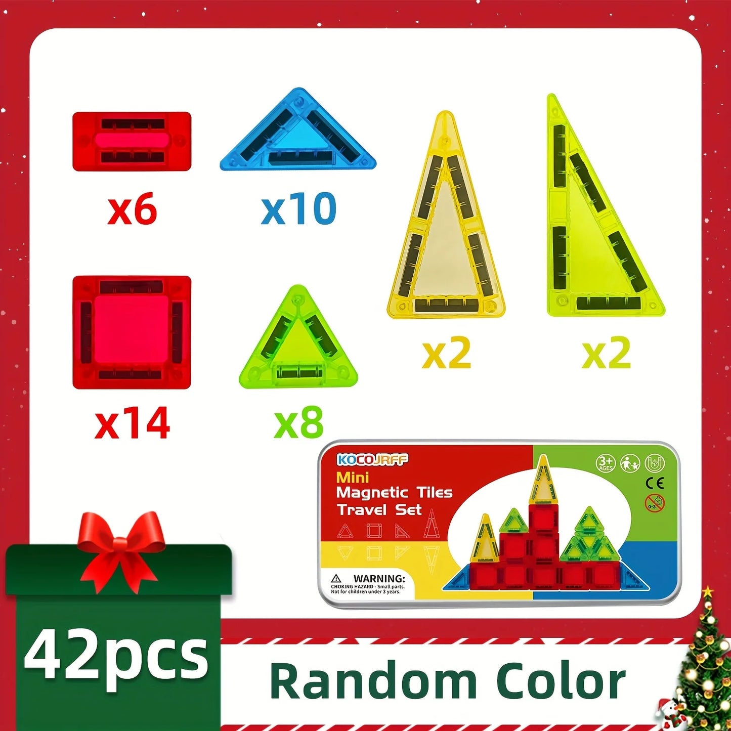 Magnetic Building Blocks Set | Ages 4-6 | Plastic Magnetic Blocks | Set