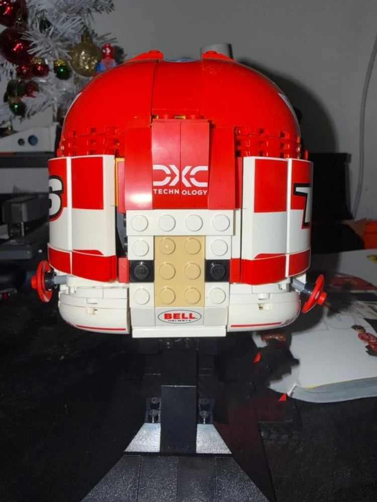 Building Bricks Helmet Model | 886 Pieces | Charles Leclerc Helmet | One Set