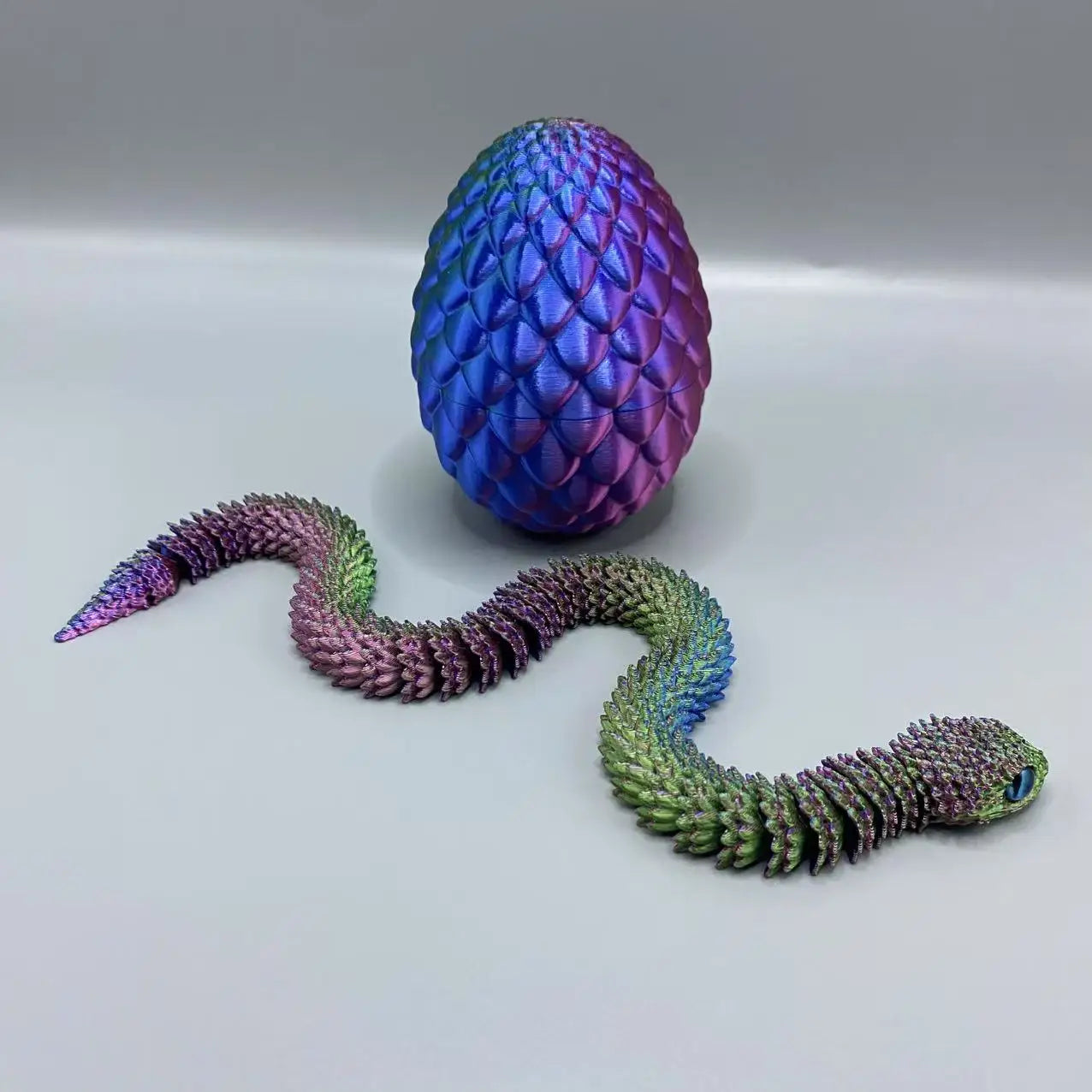 3D Printed Snake Egg Decoration With Flexible Joints