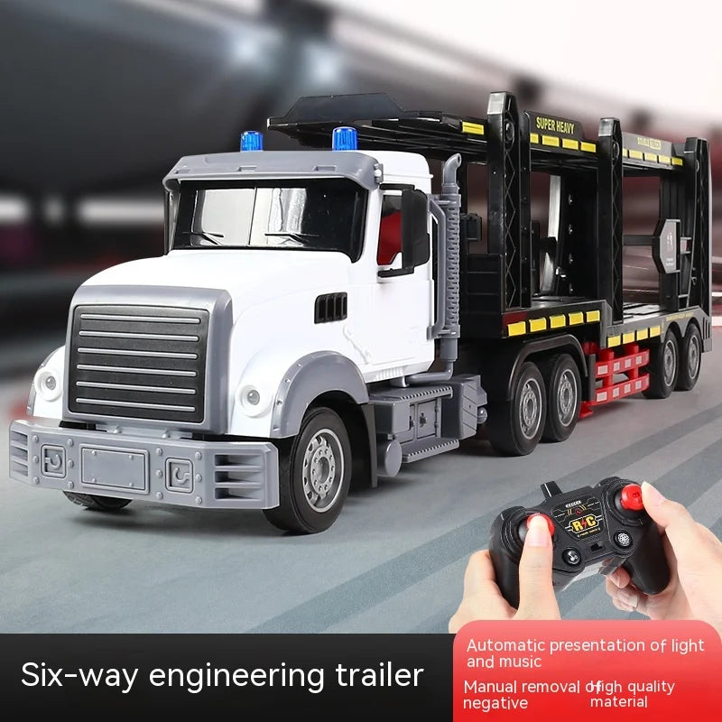 Children's Container Truck Double-decker Transporter Electric Remote