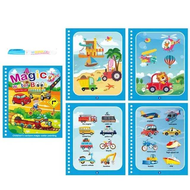 Magic Water Drawing Book for Kids With Reusable Pen - ToylandEU