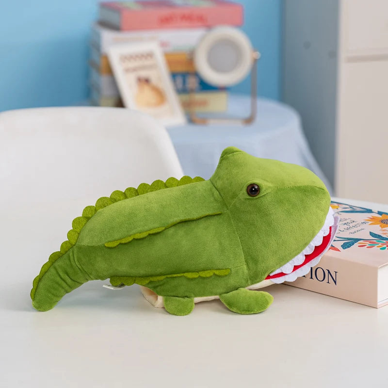 Green Crocodile Hand Puppet | Soft Cotton Plush | Realistic Texture | Ages 3 To 12