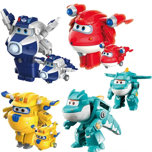 Mini Transforming Airplane Action Figures - Super Wings 2