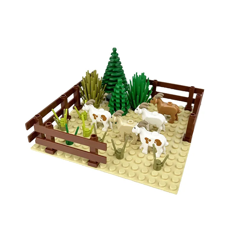 Rural Farm Buildable Toy Set with Stable and Chicken Coop - ToylandEU