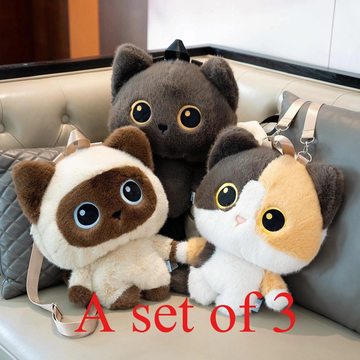 Plush Backpack Doll Bag For Girls With Pillow Function