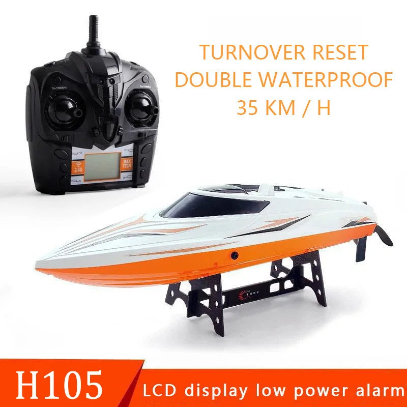 TKKJ H105 RC Boat 2.4G Remote Control 4CH High Speed RC Racing Boat