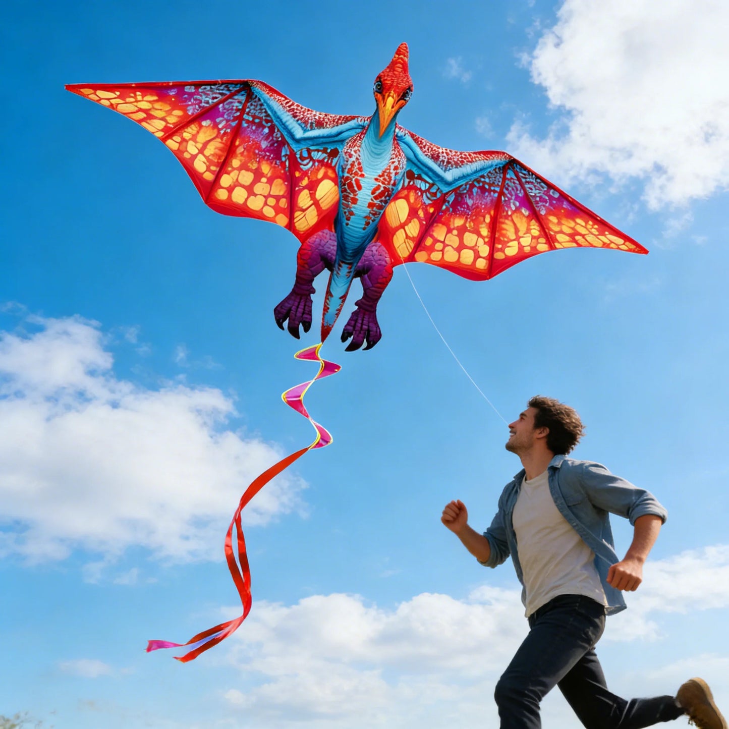 Dragon Kite | 63 Inch | Single Line With Handle | For Beginners