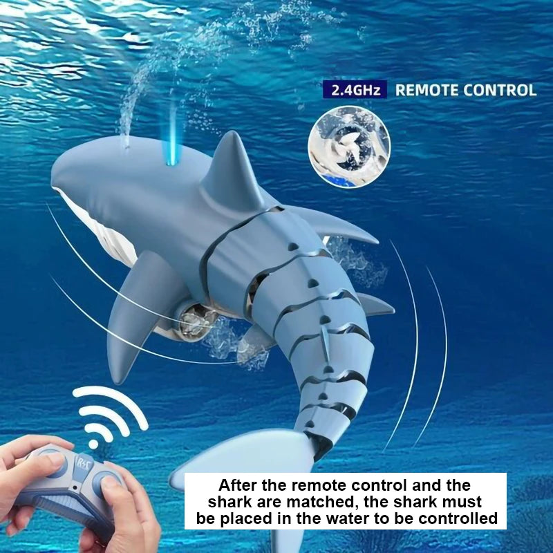 Water spray RC shark toy boat 2.4G radio remote control electronic - ToylandEU