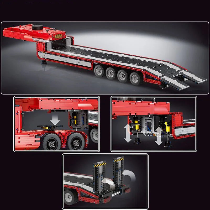 MOC-2475 Tractor Truck And MOC-4814 LOWBOY-Trailer compatible with - ToylandEU