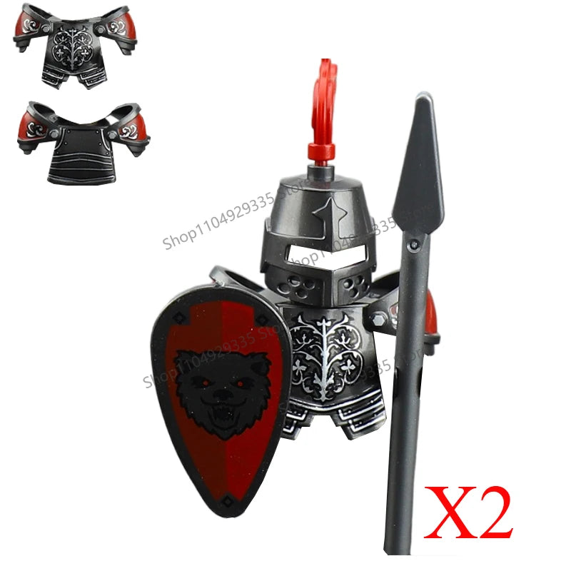 Micro Blocks | Medieval Knight Figures | Plastic Model Kit | Ages 14 Plus