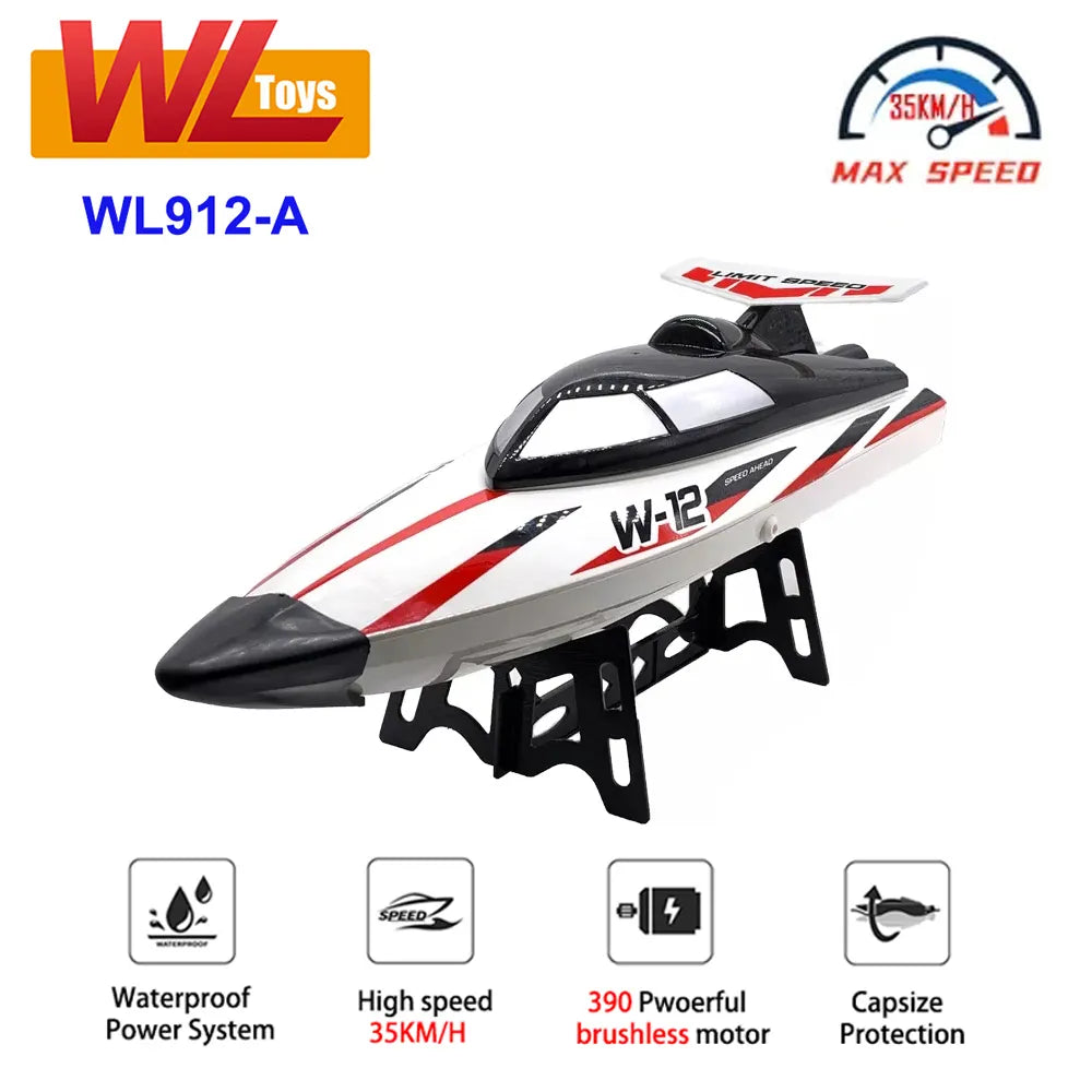 WLtoys WL912-A RC Boat Waterproof upgrade 35km/H High Speed RC Boat - ToylandEU
