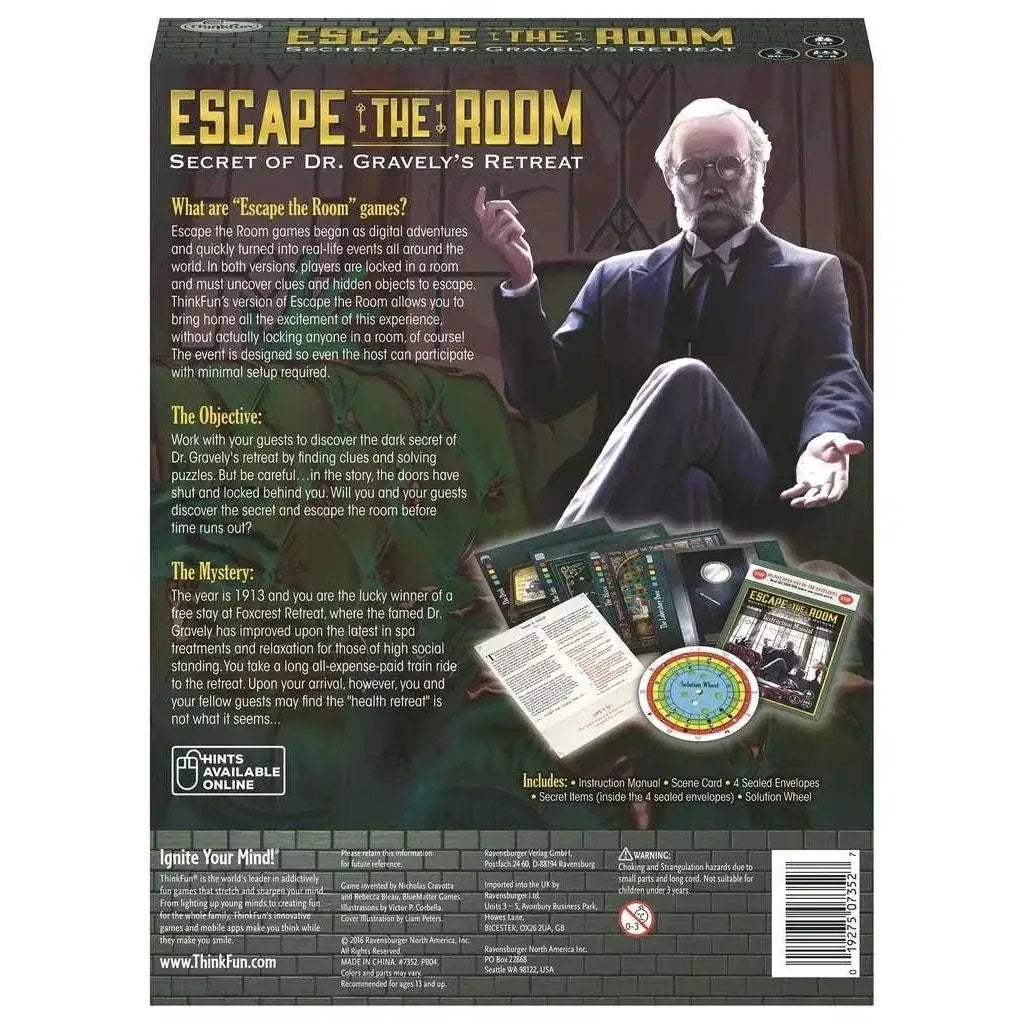 Secret Of Dr Gravely's Retreat Escape Room Game Immersive - ToylandEU