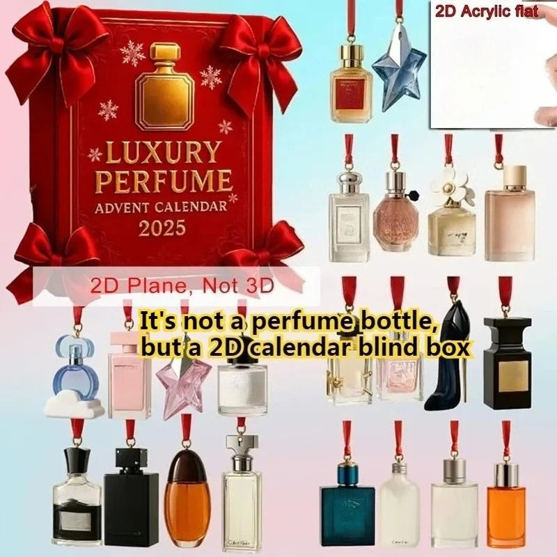 Advent Calendar | 24 Day Blind Box Pendants | 2D Acrylic Countdown | Unisex Christmas Gift