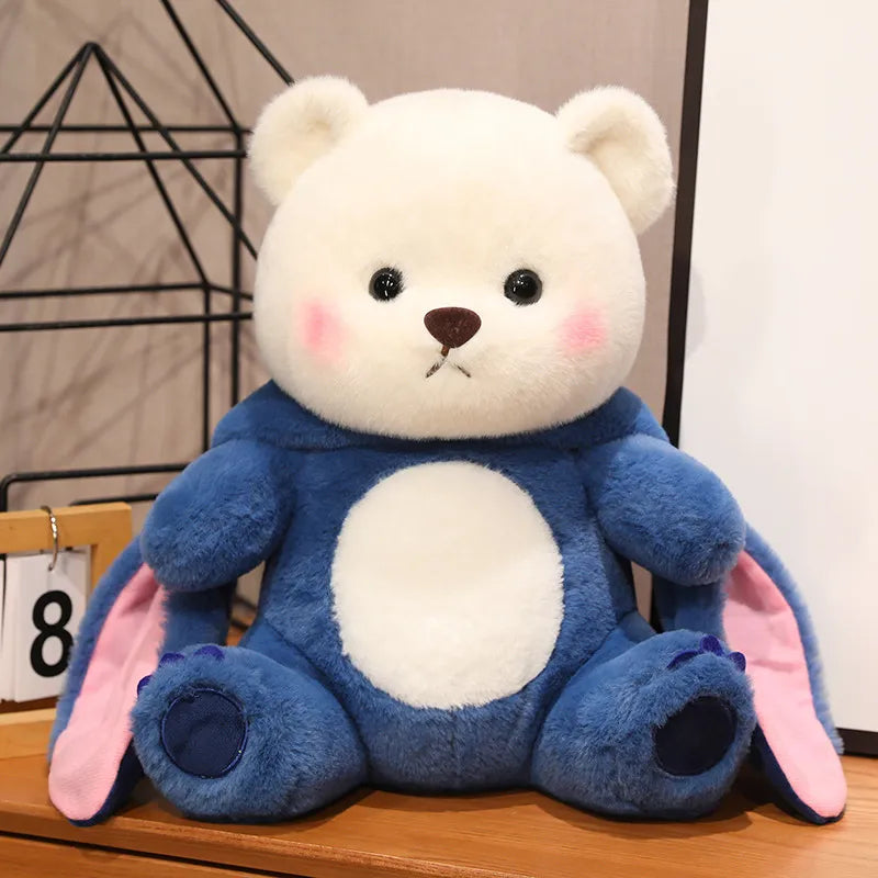 New Kawaii Lena Bears Stitch Plush Doll Turn into Teddy Bear Throw