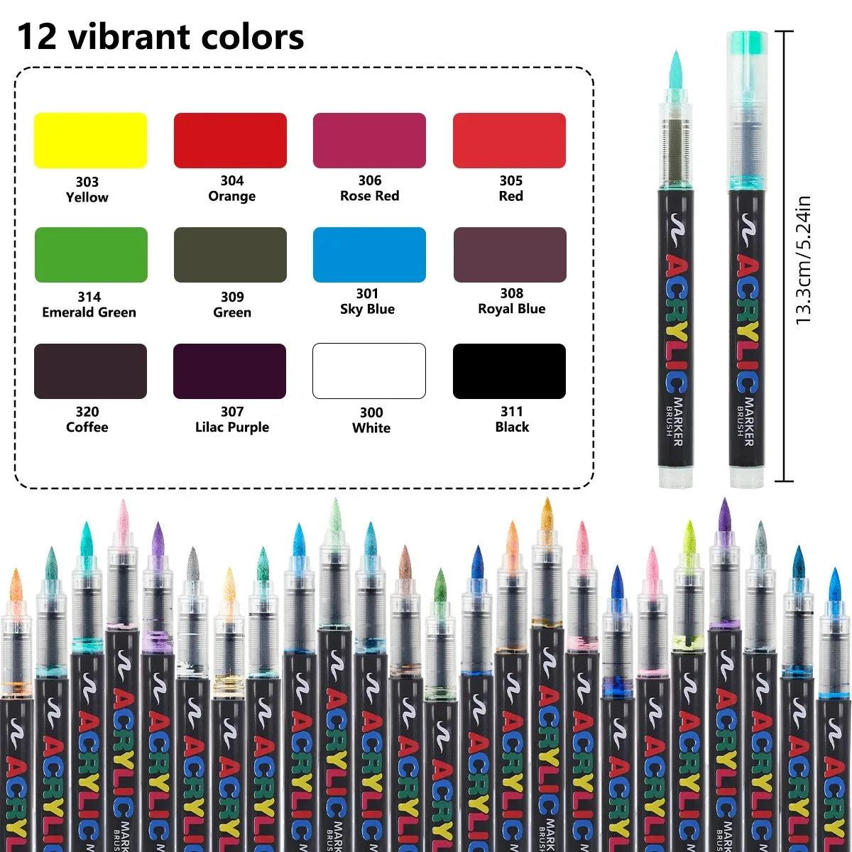 Acrylic Markers | 168 Colors Waterproof | Toylandeu™