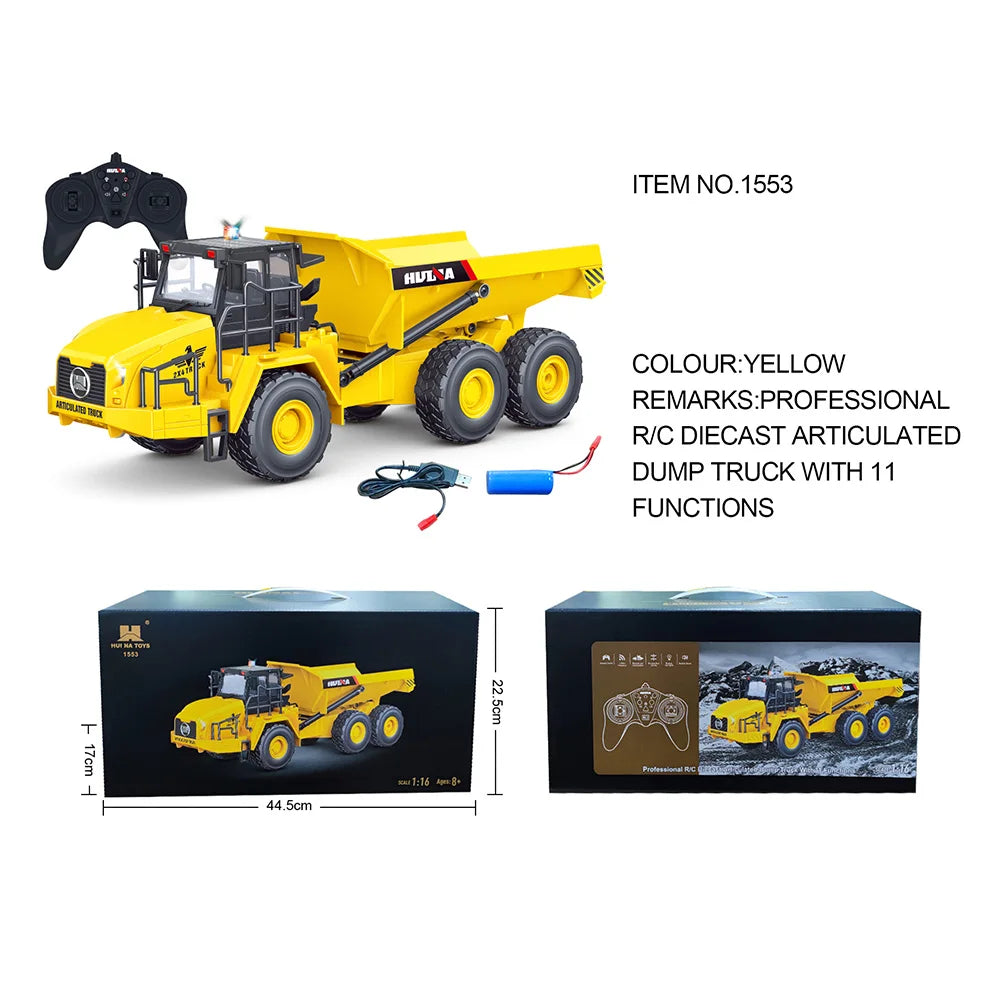 Remote Control  1:16 Scale Alloy Dump Truck with Forklift - ToylandEU