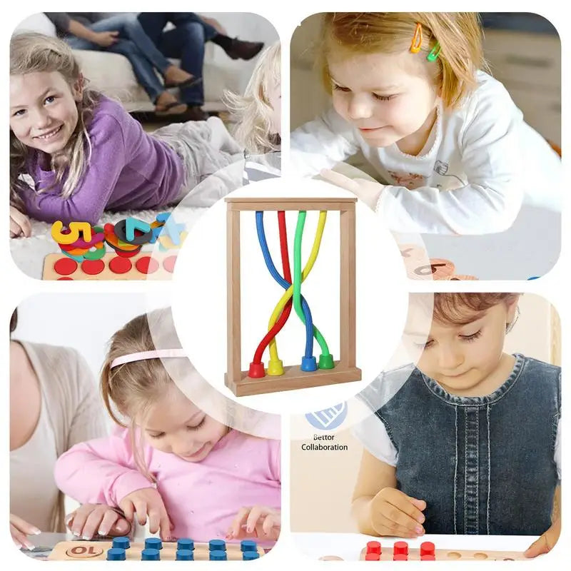 Colorful Wooden Logic Puzzle - 156 Challenging Montessori Brain Teasers