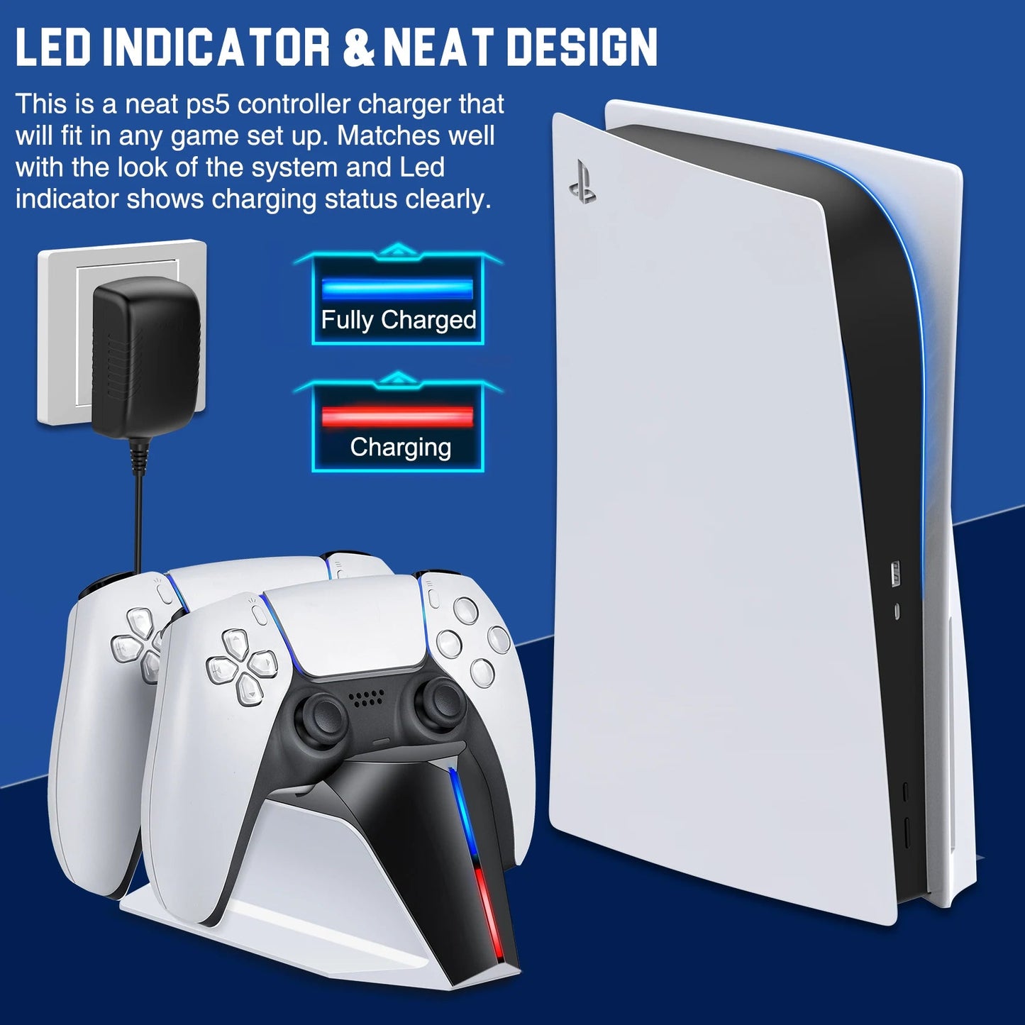 PS5 Controller Charging Station with Fast Charging and Unique Design - ToylandEU