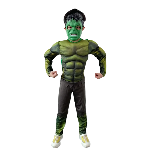 Superhero Hulk Costume for Kids - Muscle Suit & Mask for Halloween Fun