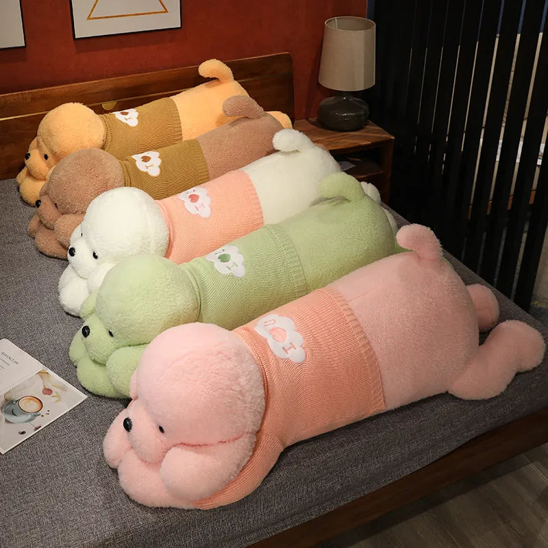 Big Size Cute Poodle Dog Plush Pillow Toy Kawaii Stuffed Animal Puppy