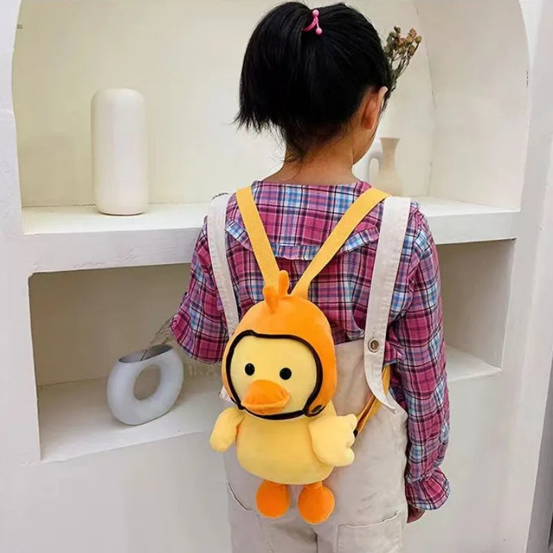 Adorable Plush Yellow Duck Backpack - Fun & Cozy Kids' Bag