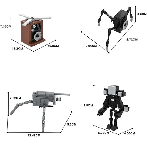 Skibidi Toilet Man and Camera Man Building Blocks with Speaker and Audio Components ToylandEU.com Toyland EU