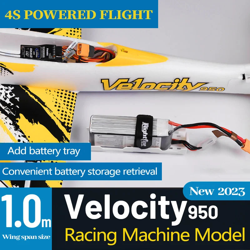 RC Freewing Velocity Patrol Racing RC Airplane - Fixed Wing Model with 6 Channels