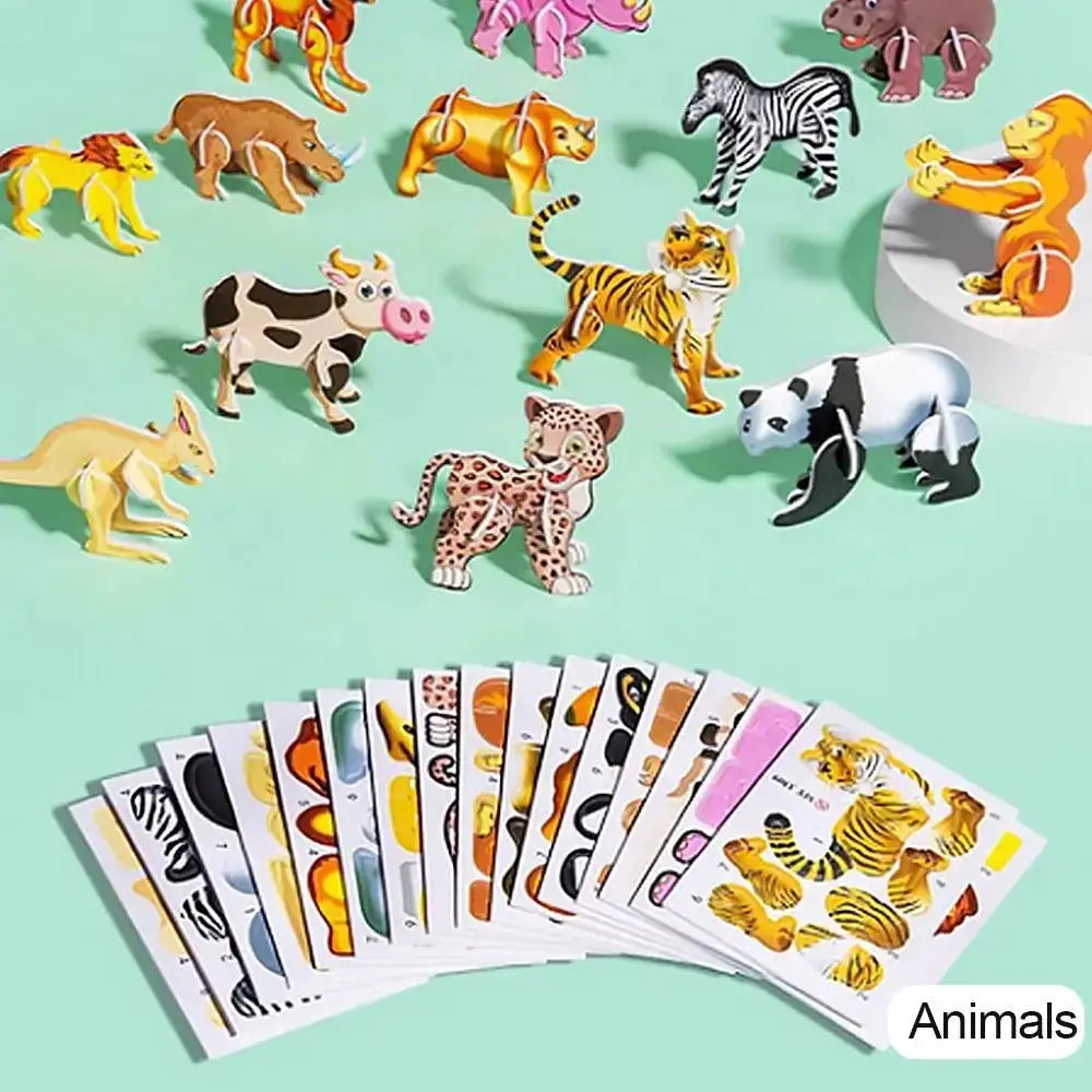 25Pcs 3D Puzzle Blocks Toys 3D Insect Paper Jigsaw Funny Paper Card Children Early Education - ToylandEU
