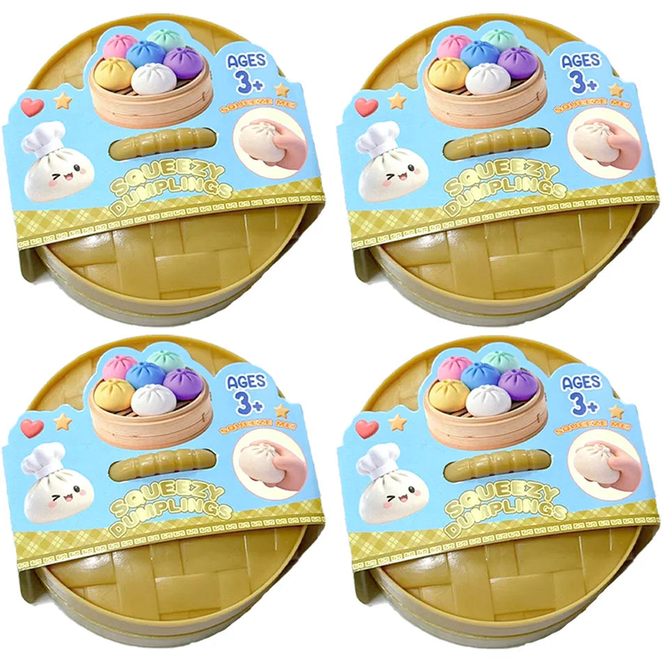 Glitter Dumpling Squishy | 6 Pack | Stress Relief Toy | Comes With Box