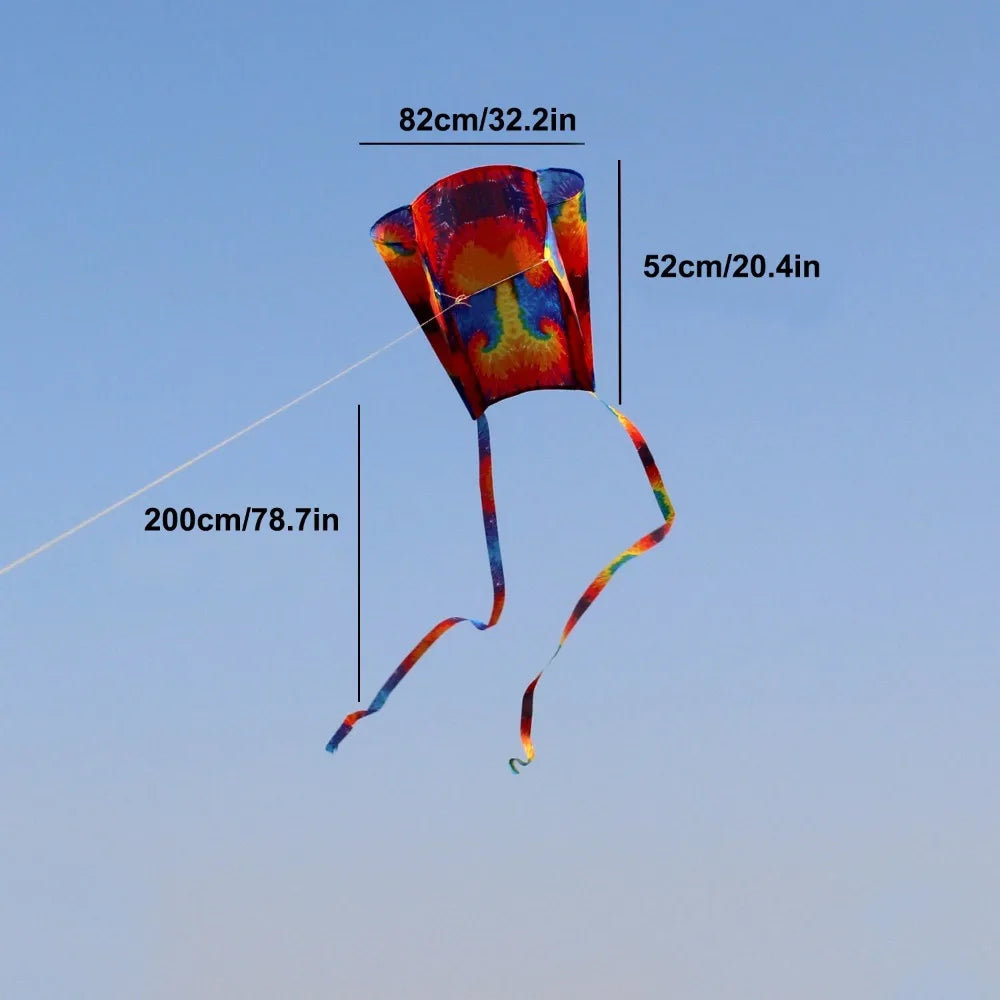 Parafoil Kite | Rainbow Polyester Ripstop | Long Tail | One Size