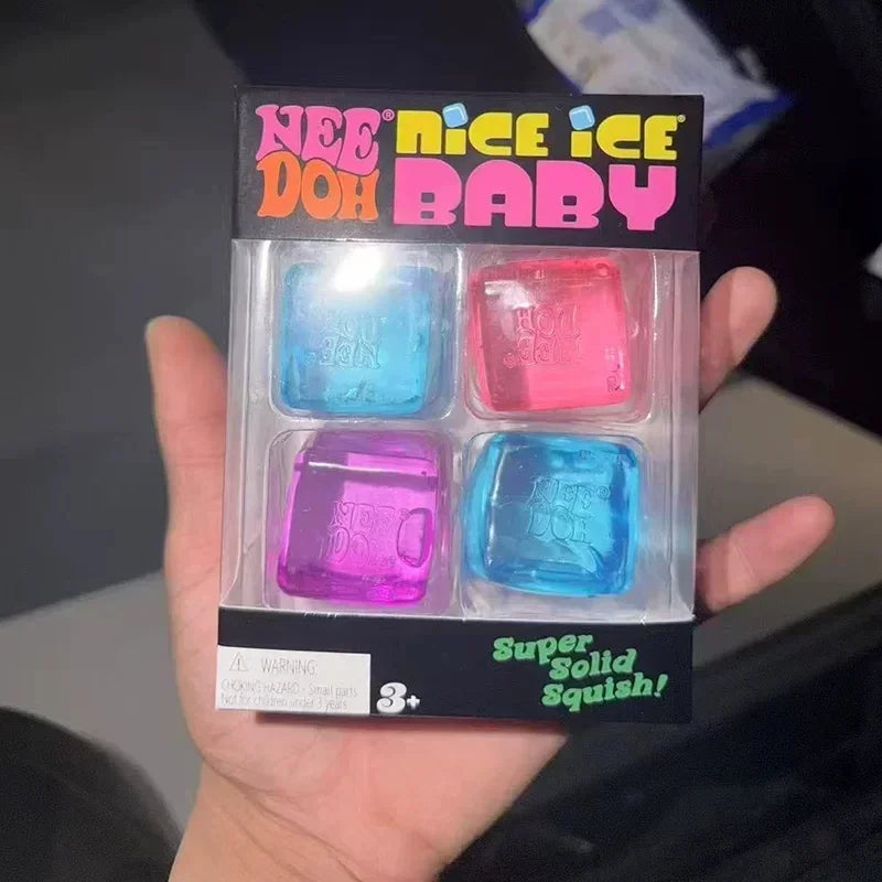Fidget Cube | Squishy Tactile Surface | Non-Toxic Material | 4 Pack Set