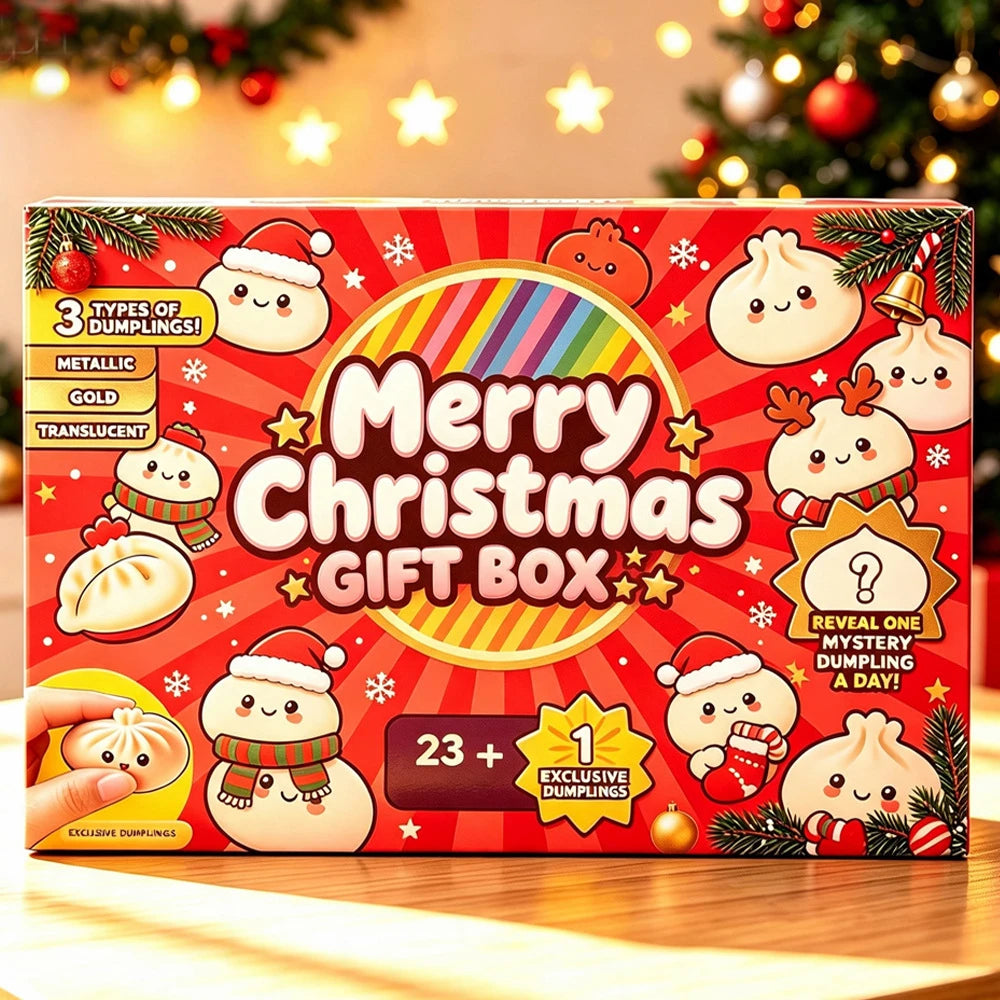Advent Calendar | 24 Day Dumpling Squishies | Soft Slow Rise Anti Stress Toys | Anxiety Relief Holiday Gift