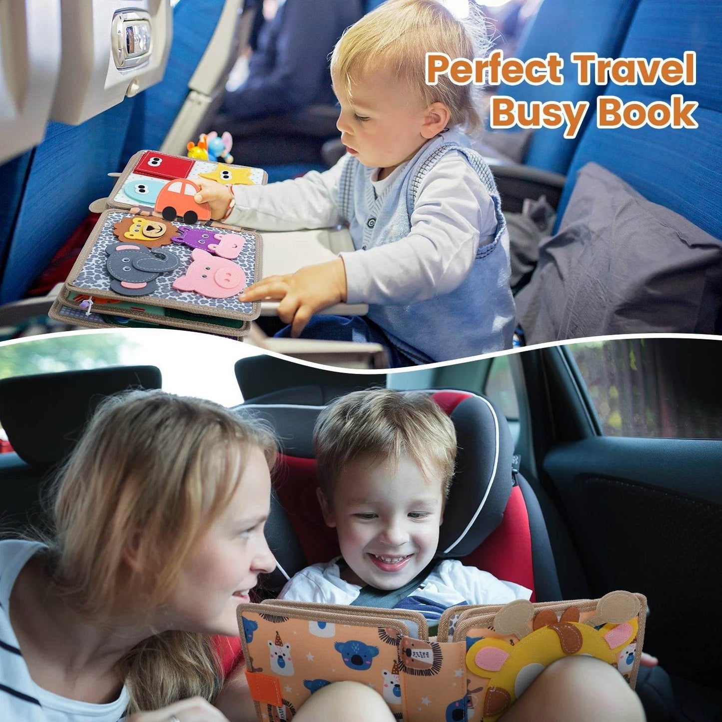 Educational Sensory Toy Montessori Busy Board Felt Book - ToylandEU