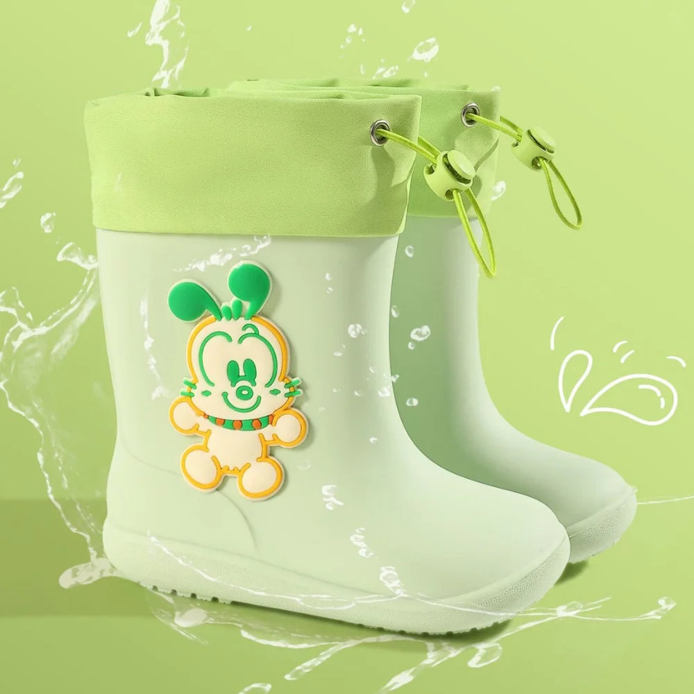 Kids Rain Boots | Non Slip Grip | Hook And Loop Closure | Ages 4 To 6