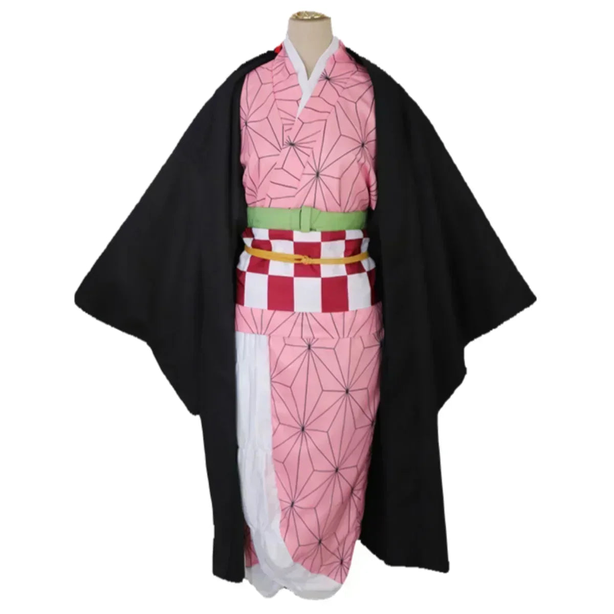 Anime Cosplay Suit | Nezuko Design | Polyester Knit | Women Halloween Set