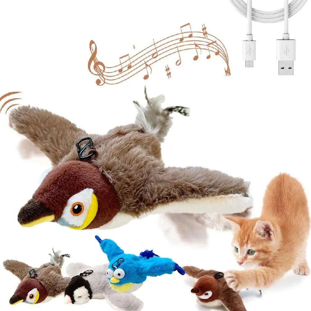 Interactive Dancing Bird Cat Toy With Catnip For Flapping Fun
