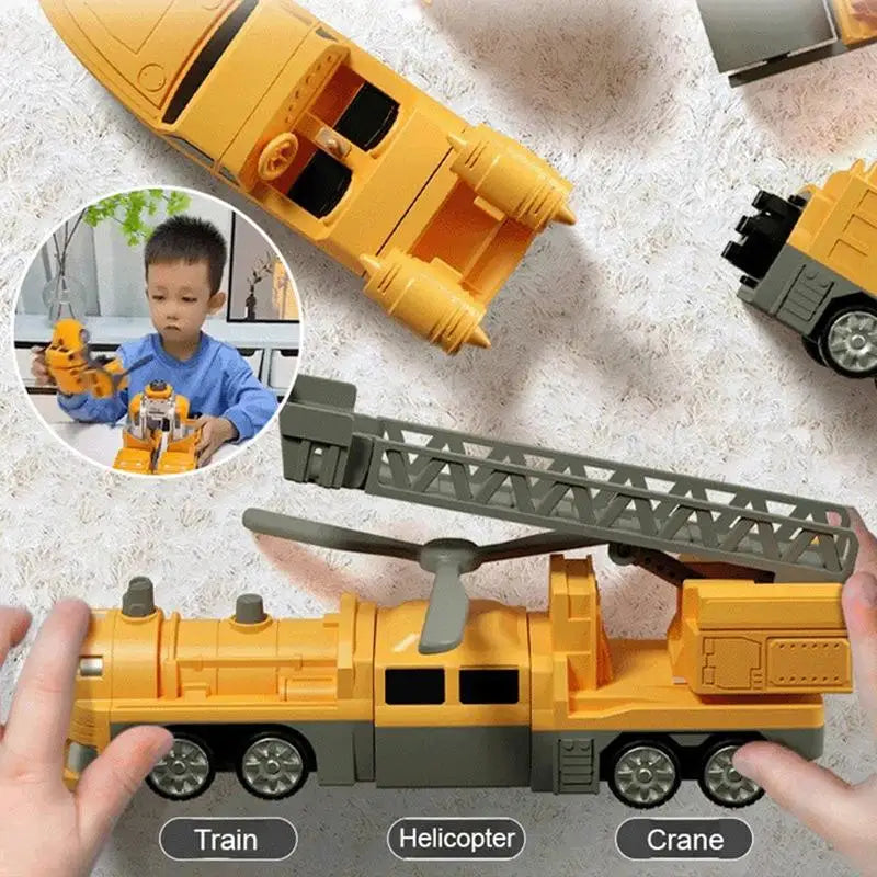 Magnetic Transforming Robot Car Toy - Engineering Adventure for Kids