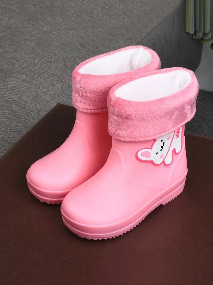Plush Rain Boots | Removable Liner | Lightweight Warm Fit | Toddler Kids