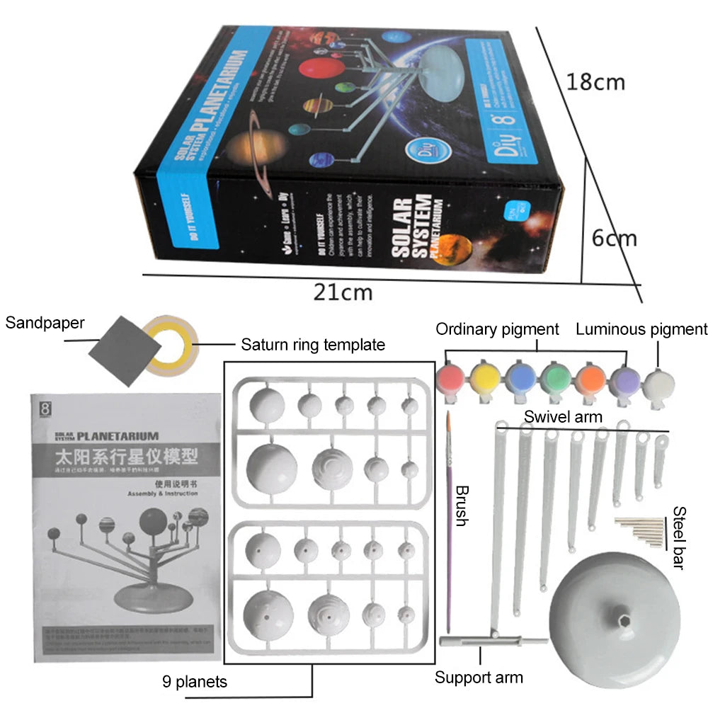 Build Your Own Solar System Model DIY Toy with Rotating Stand - ToylandEU