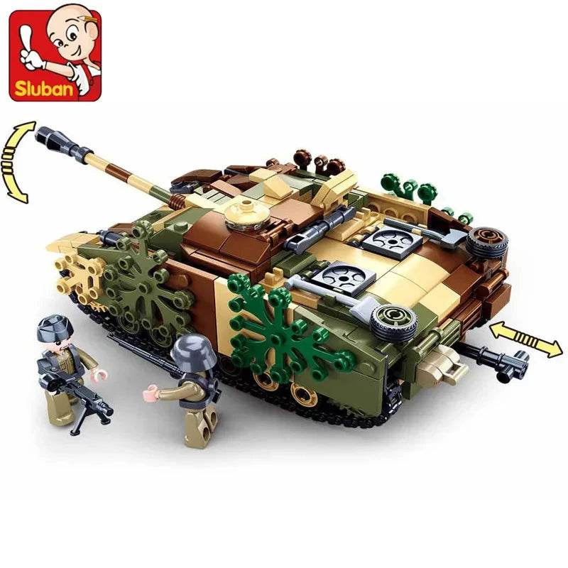 Military Series Building Blocks WW2 Heavy Battle Tank Set - ToylandEU