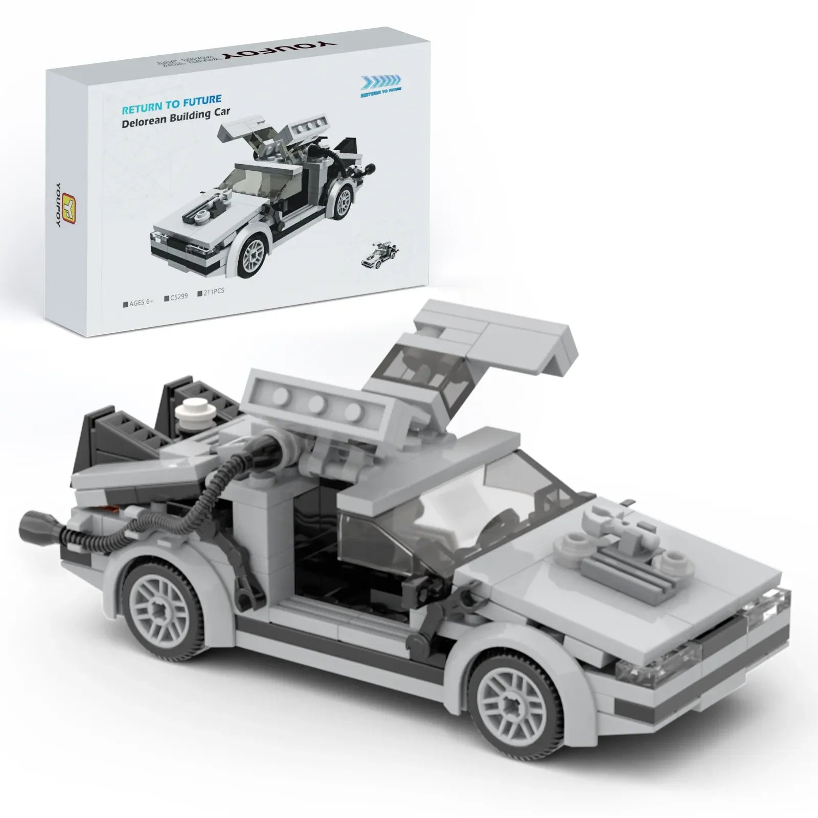 Back To The Future Time Machine Car Building Blocks - Educational Set - ToylandEU