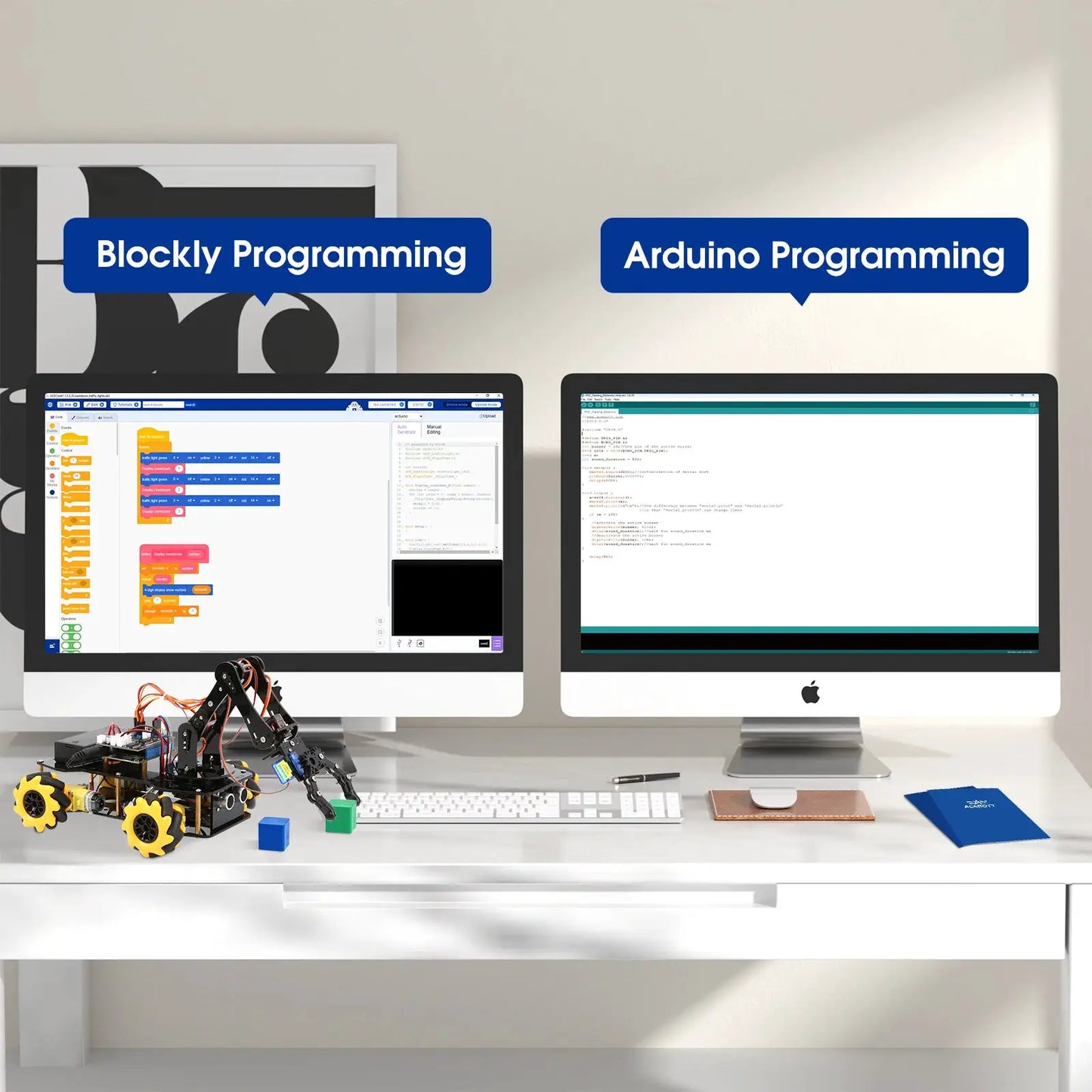 ACEBOTT ESP32 4 DOF Robot Arm Learning Kit Wifi Electronic Components Smart Car STEM STEAM Education Robotics for Arduino - ToylandEU
