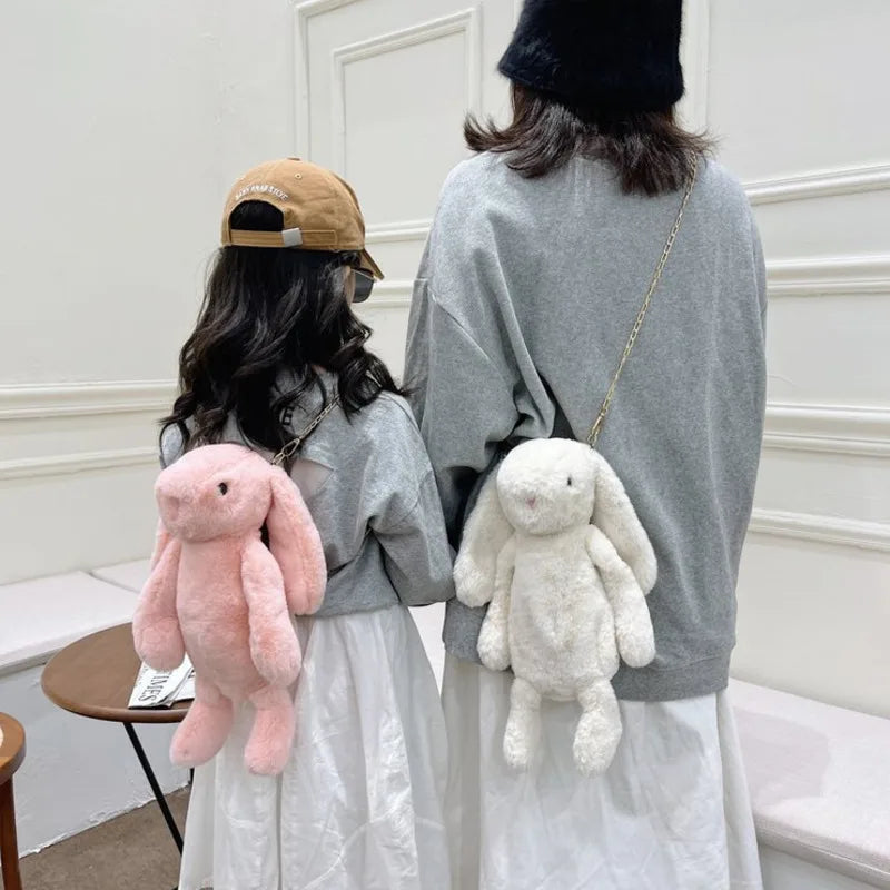 Long Ear Rabbit Doll Fashion Imitation Rex Rabbit Fur Bag Plush ToylandEU.com Toyland EU