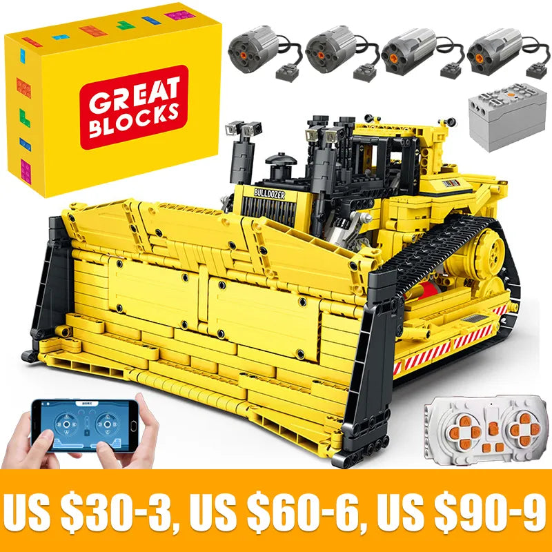 Automobile Engineering Vehicle Remote Control Building Blocks - ToylandEU