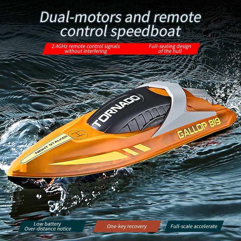 Remote Control Boat | High Speed | 3.7V 1200mAh Battery | One Size